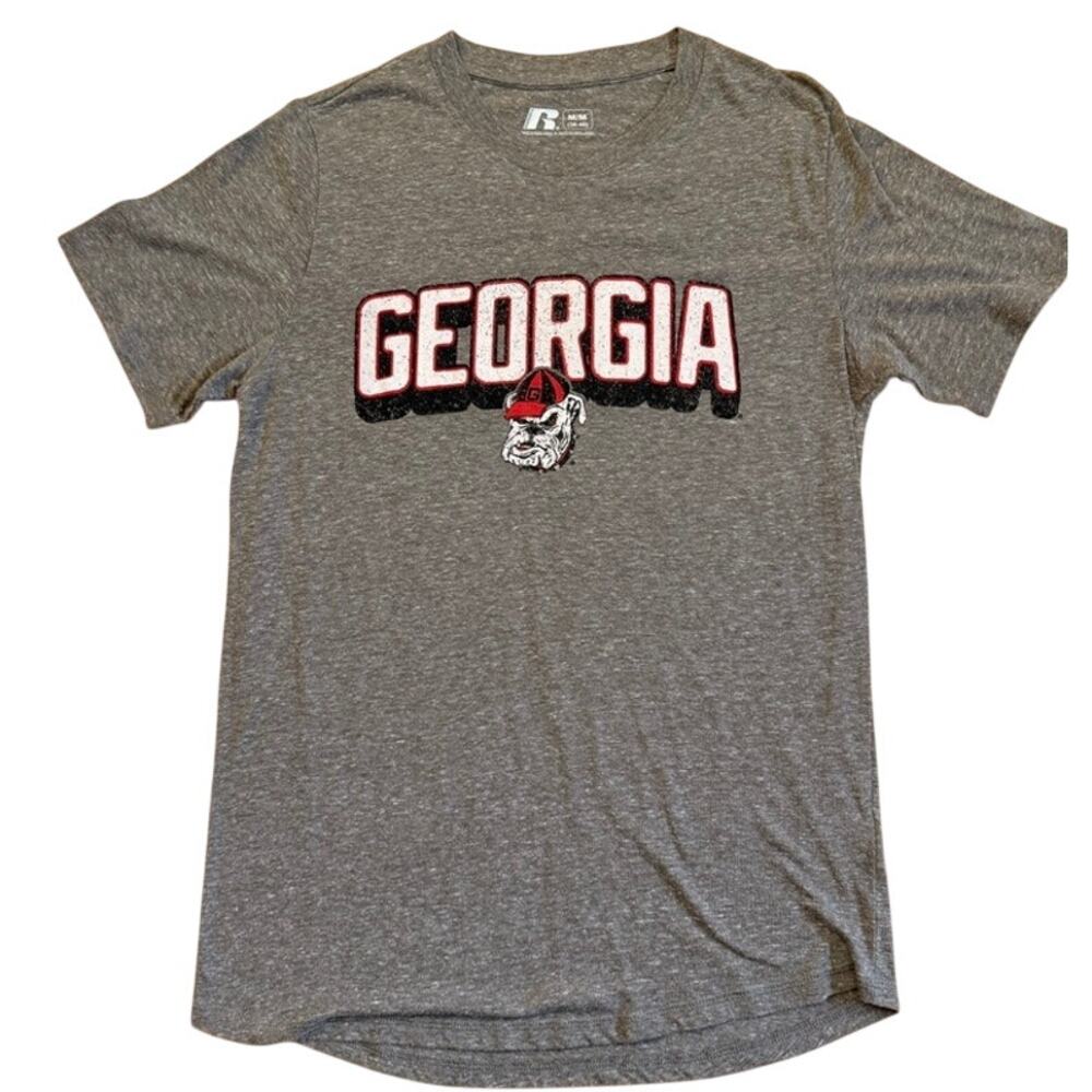 Georgia Bulldogs NCAA Russell Athletic Womens gray t-shirt Size Medium